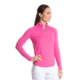 Alternate View 1 of Sherbet Sun Protection Quarter Zip Pull Over